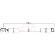 Apec Brake Hydraulic Hose Line Rear fits Audi Allroad C5 2000-2005 2.5 2.7 4.2