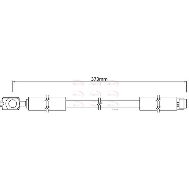Apec Brake Hydraulic Hose Line Rear fits Audi Allroad C5 2000-2005 2.5 2.7 4.2