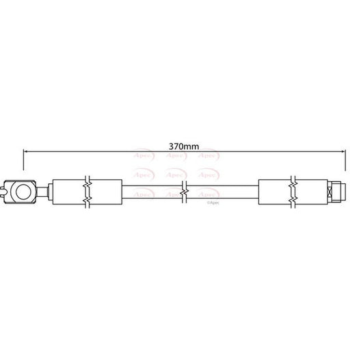 Apec Brake Hydraulic Hose Line Rear fits Audi Allroad C5 2000-2005 2.5 2.7 4.2
