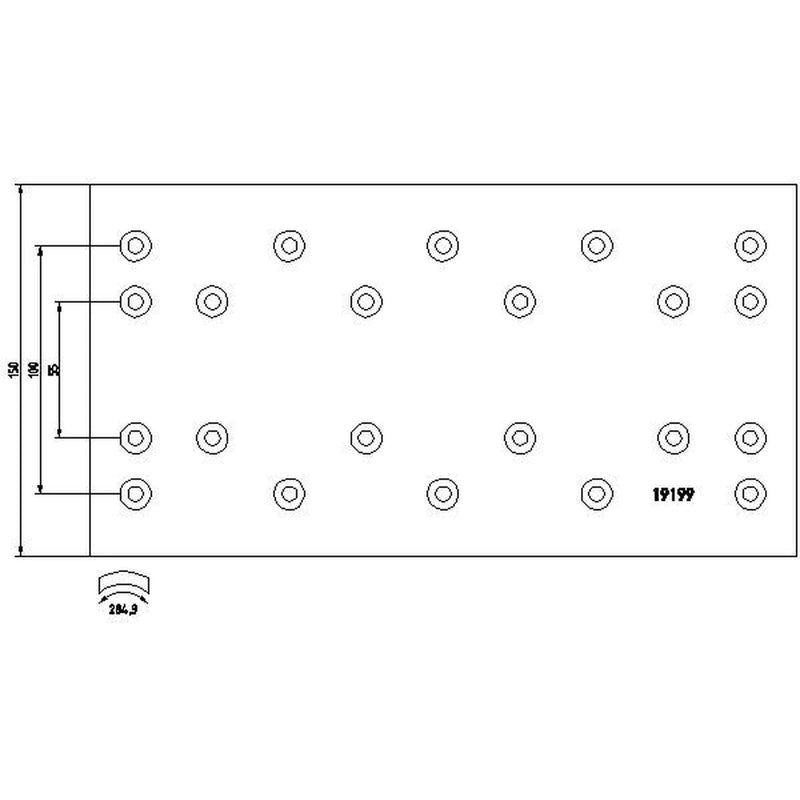 DON Don Cv Brake Lining Set fits Renault Trucks C 1982-1998
