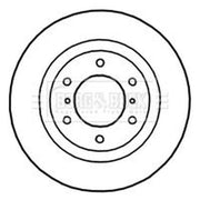Borg & Beck Front Brake Vented Discs & Pads fits Mitsubishi Pajero 2006 on 3.2