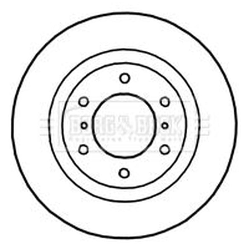 Borg & Beck Front Brake Vented Discs & Pads fits Mitsubishi Pajero 2006 on 3.2