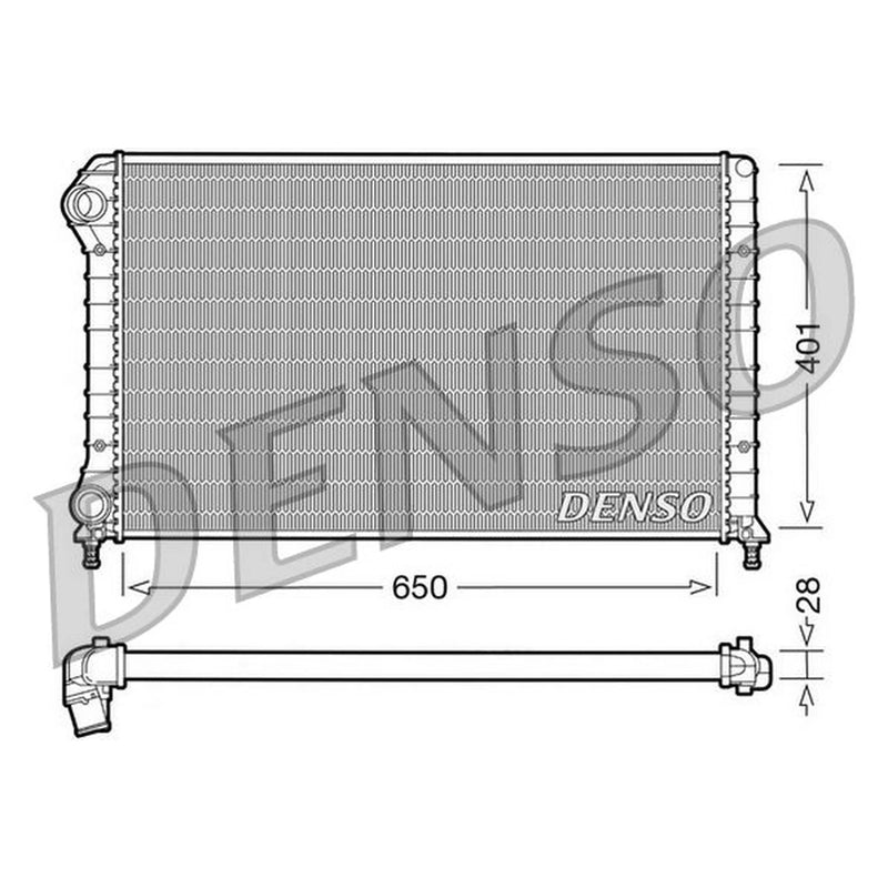 Denso Engine Radiator fits Fiat Doblo 2001-2002 1.6 1.9