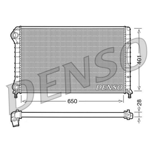 Denso Engine Radiator fits Fiat Doblo 2001-2002 1.6 1.9