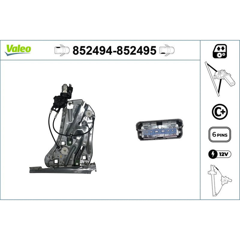 Valeo Electric Window Regulator Lifter Ri 852495