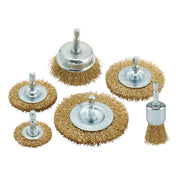 Draper Brassed Steel Crimped Wire Brush Set (6 Piece) - WBSET6 - image 1