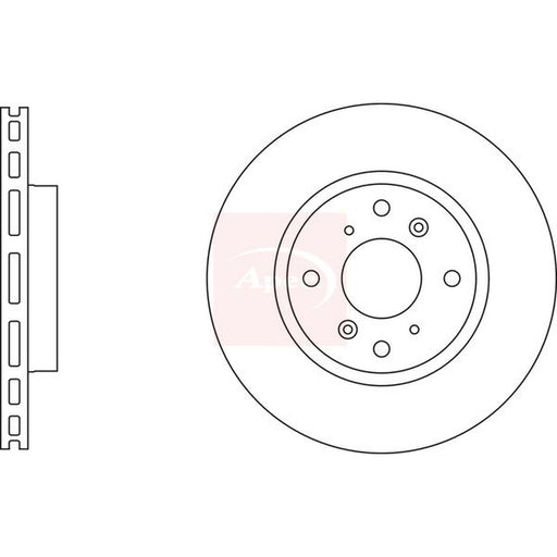 Apec 2 x Vented Brake Discs fits Honda Accord 1998-2003 2.0 3.0