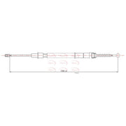 Apec Handbrake Cable Left Rear fits Seat Toledo IV 2012-2019 1.0 1.2 1.4 1.6