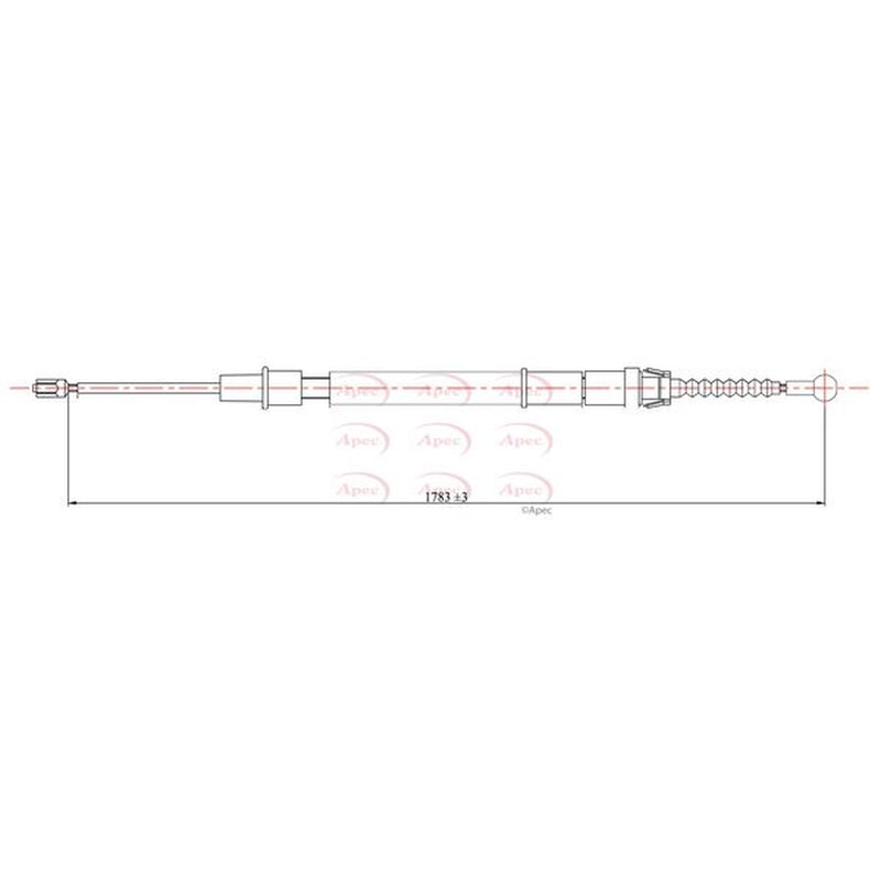 Apec Handbrake Cable Left Rear fits Seat Toledo IV 2012-2019 1.0 1.2 1.4 1.6