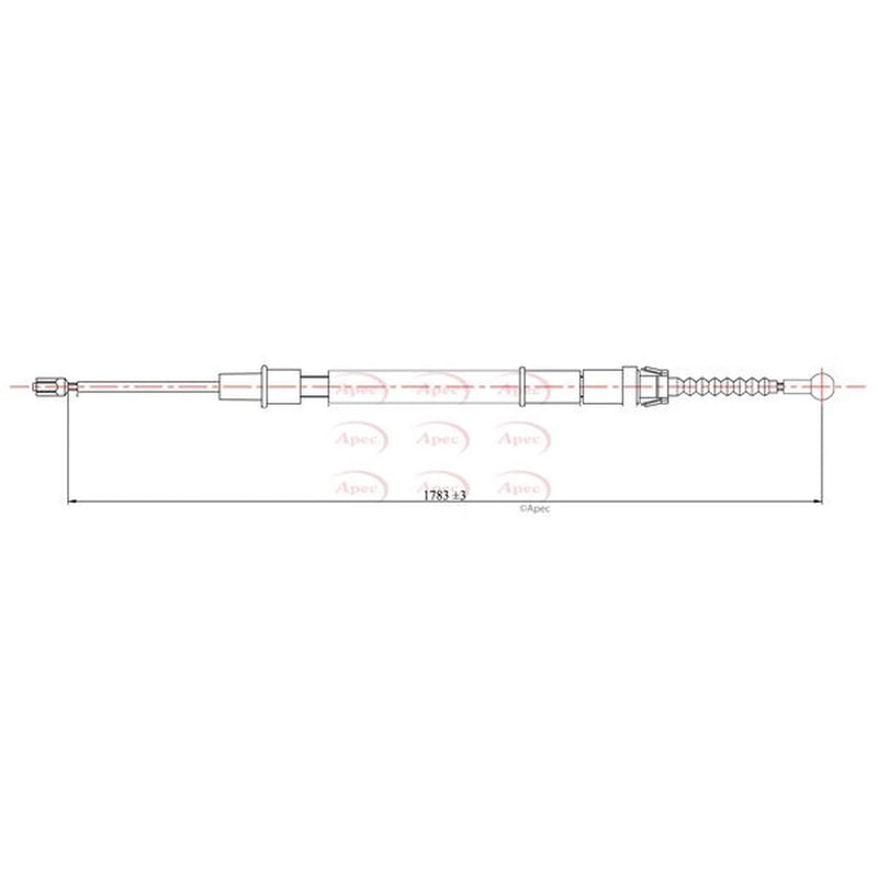 Apec Handbrake Cable Right Rear CAB1651