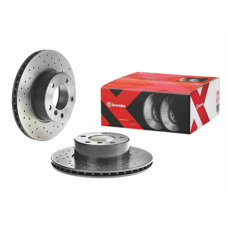 Brembo Xtra 2 x Perforated/Vented Brake Discs fits BMW 5 1995-2004
