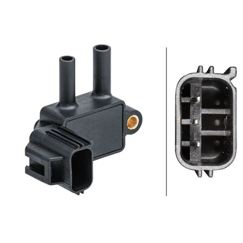 Hella Exhaust Pressure Sensor before soot particulate filter fits Ford C-Max II