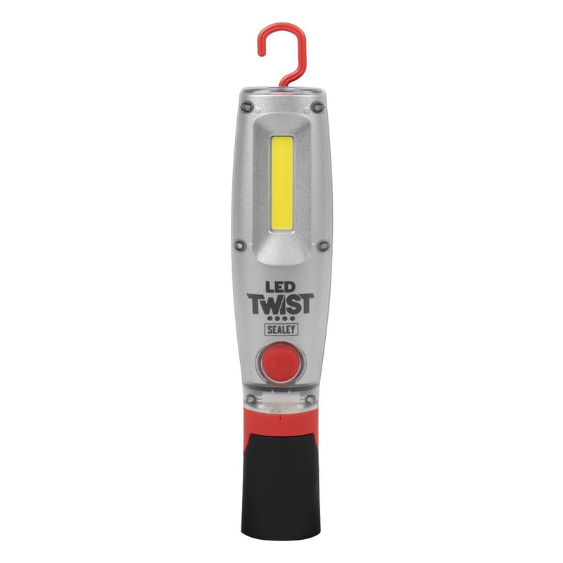 Sealey LED Twist Rechargeable Inspection Light 16W COB & 1W SMD LED2001 Sealey - Dynamic Drive