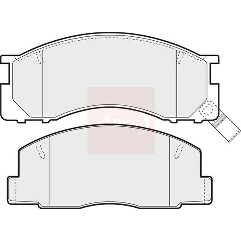 Apec Front Brake Pad Set fits Toyota Previa / Estima I 1990-2000 2.4