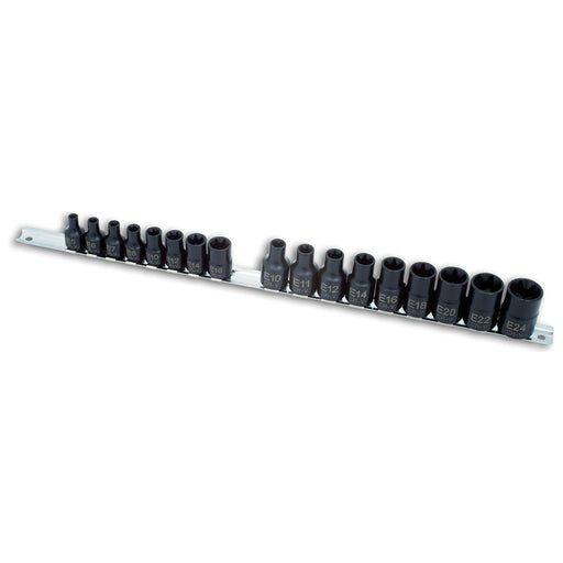 Laser Impact Star Socket Set 3/8"D, 1/2"D 17pc 3930 Laser - Dynamic Drive
