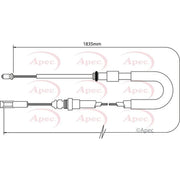 Apec Handbrake Cable Right Front CAB1052