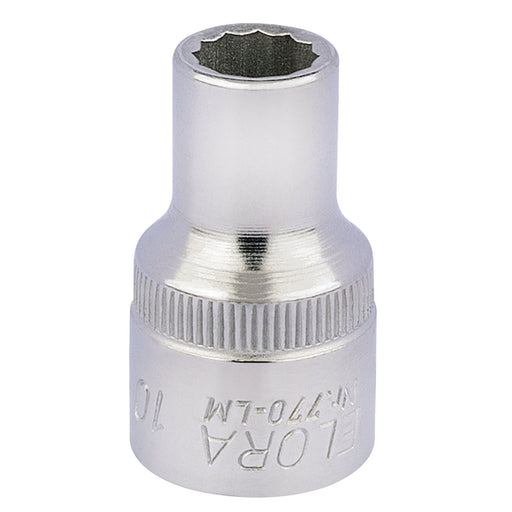 Draper Elora Bi-Hexagon Socket, 1/2" Sq. Dr., 10mm 24559 Draper - Dynamic Drive