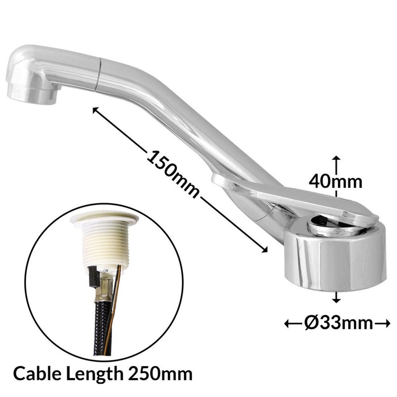Florenz Chrome Cold Water Tap Elegant Chrome Cold Water Tap for Motorhomes/Ca Florenz - Dynamic Drive