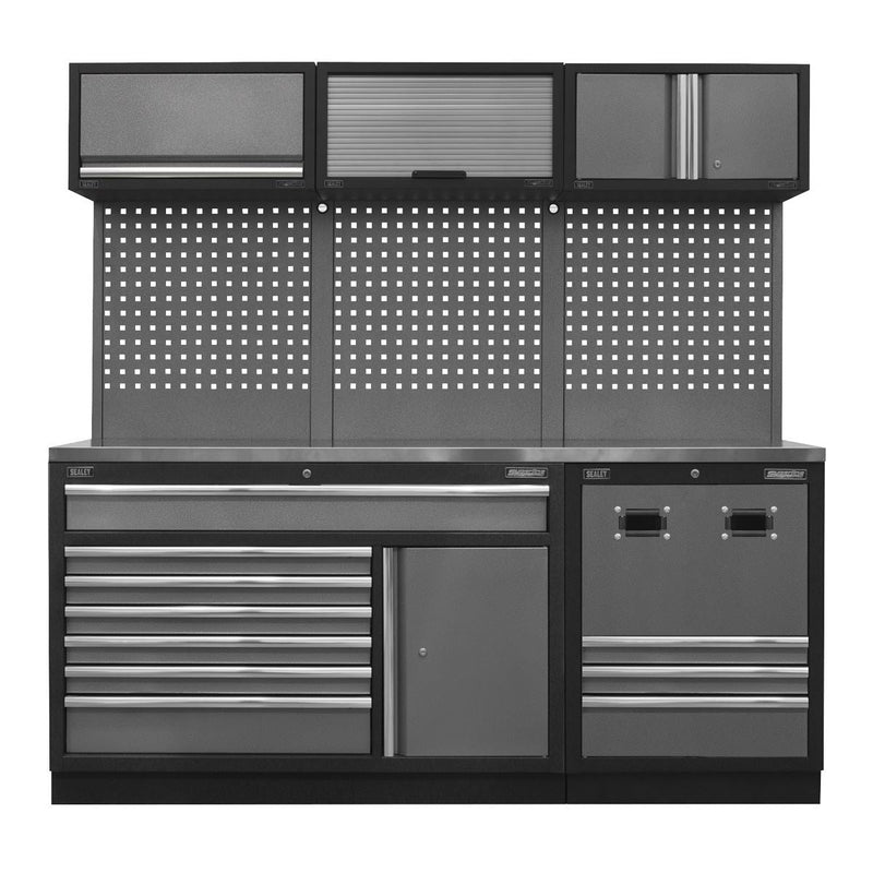 Sealey Modular Storage System Combo Stainless Steel Worktop APMSSTACK14SS Sealey - Dynamic Drive