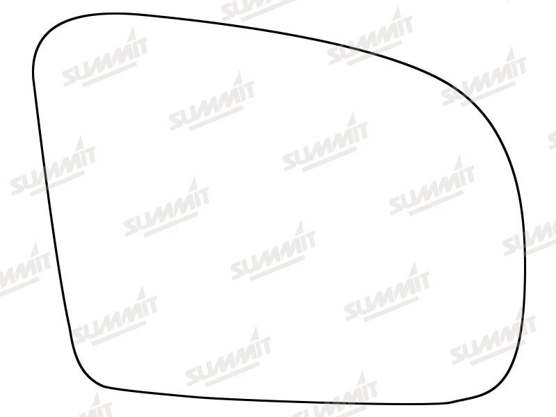 Summit Stick-On Standard Mirror Glass fits Mercedes M Class 08 to 15 RHS Summit - Bars 4 Cars