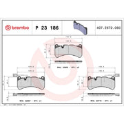 Brembo 4 x Front Brake Pad Set fits Alfa Romeo Giulia 2015 on 2.9