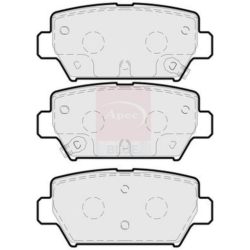 Apec Rear Brake Pad Set fits Mitsubishi Eclipse Cross 2017 on 1.5
