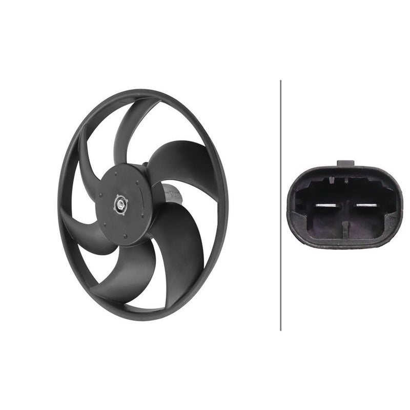 Hella Engine Cooling Fan fits Dacia Dokker 2012-2021 1.2 1.3 1.5 1.6