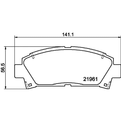 Mintex Front Brake Pad Set fits Toyota Avensis 1997-2003 1.6 1.8 2.0