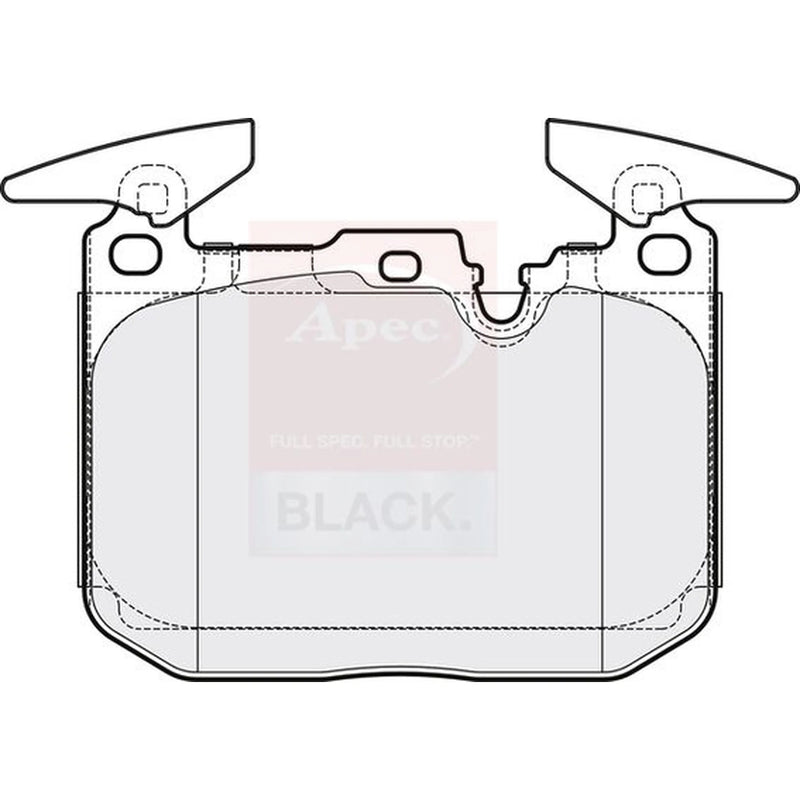 Apec Black Front Brake Pad Set fits BMW 1 Sports Hatch 2011-2019