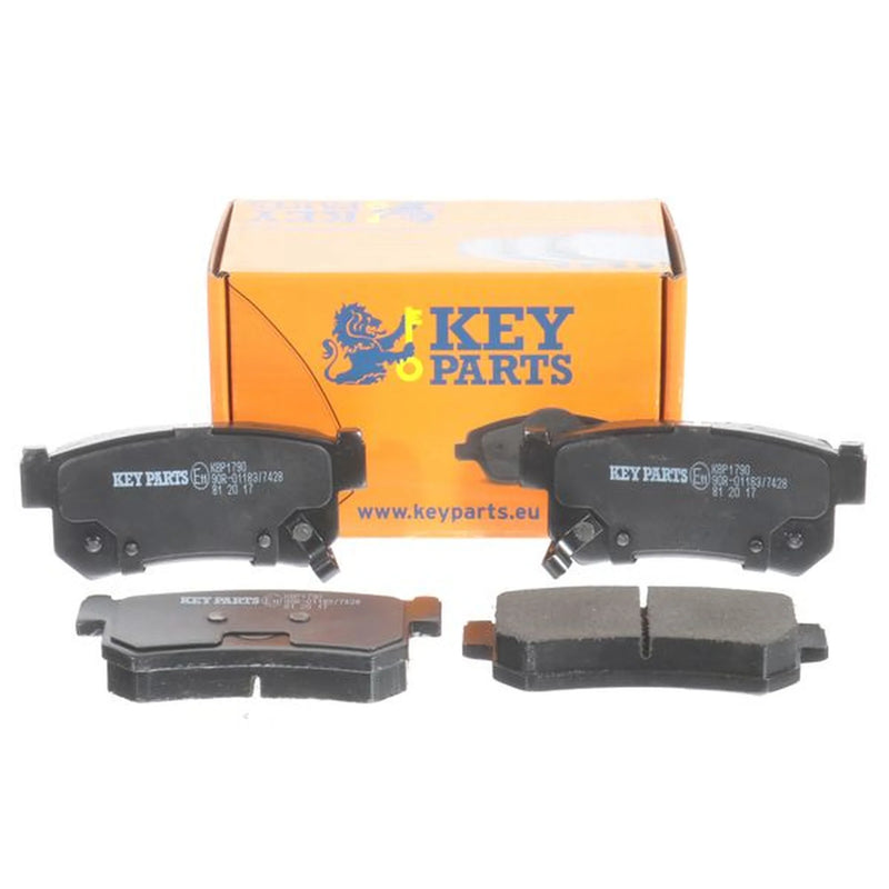 Key Parts 4 x Rear Brake Pad Set fits Daewoo Korando 1999 on 2.9