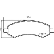 Mintex Front Brake Pad Set fits Dodge Durango 2007-2008 4.7