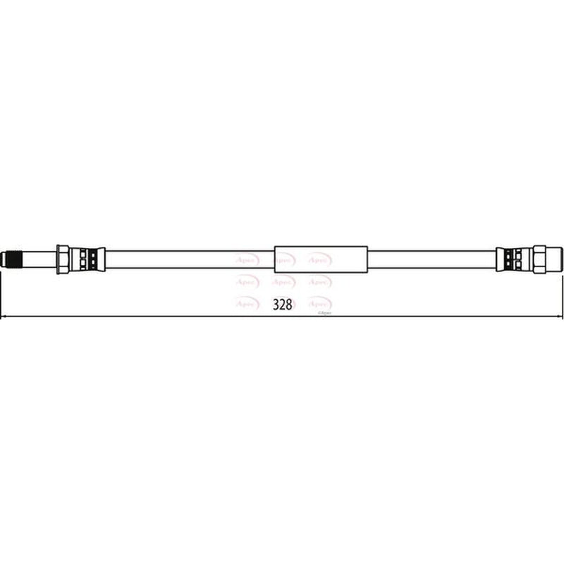 Apec Brake Hydraulic Hose Line Rear fits BMW 5 2009-2017