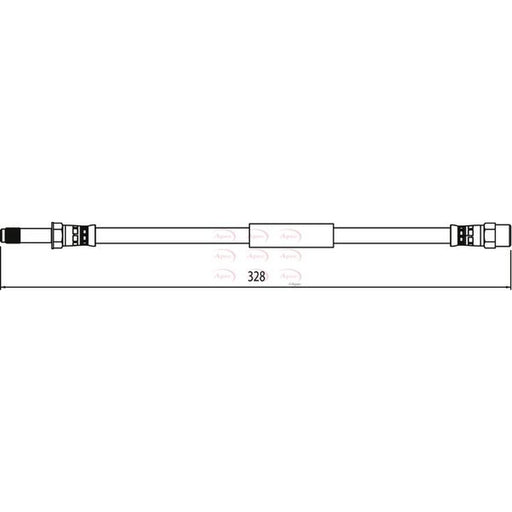 Apec Brake Hydraulic Hose Line Rear fits BMW 5 2009-2017