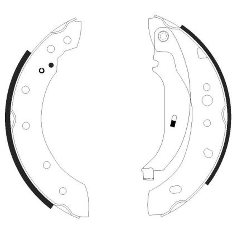 Mintex Brake Shoe Set Axle Kit fits Peugeot 206 1998-2012 1.1 1.4 1.6 1.9 2.0
