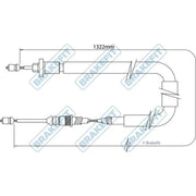 Apec Handbrake Cable Left Rear BBC3543