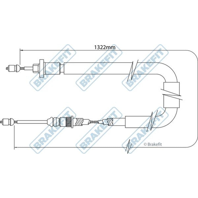 Apec Handbrake Cable Left Rear fits Renault Clio 2004-2012 1.5