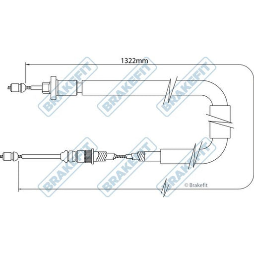 Apec Handbrake Cable Left Rear fits Renault Clio 2004-2012 1.5