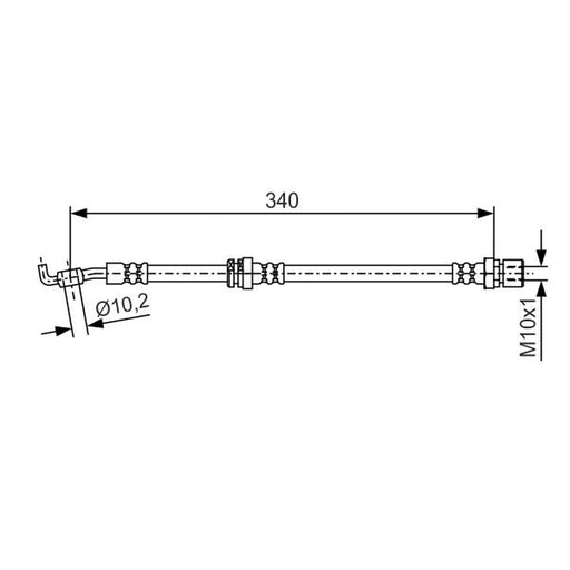 Bosch Brake Hydraulic Hose Line Rear Right 1 987 481 627