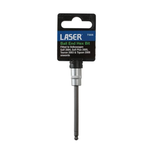 Laser Ball End Hex Bit Socket 1/4"D 4mm 7305 Laser - Dynamic Drive