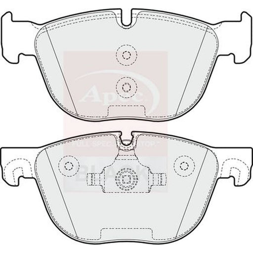 Apec Black Front Brake Pad Set fits BMW X4 2015-2018