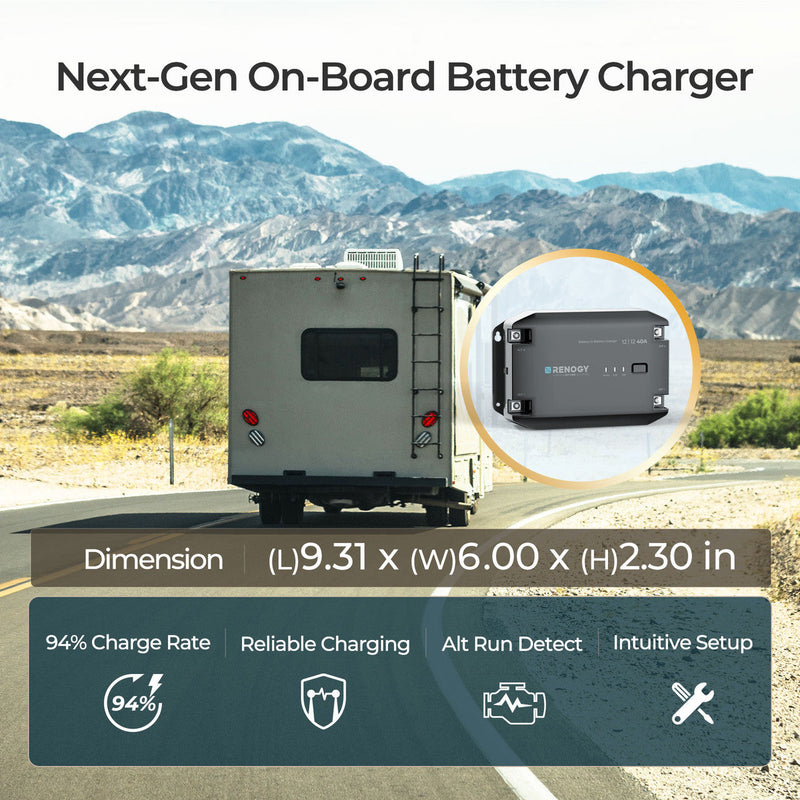 Renogy 12V 40A DC to DC Battery Charger Dyna-mo Solar - Dynamic Drive