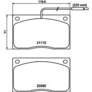 Mintex Front Brake Pad Set fits Daimler 2.8 - 5.3 1969-1993 2.8 3.4 3.6 4.2 5.3