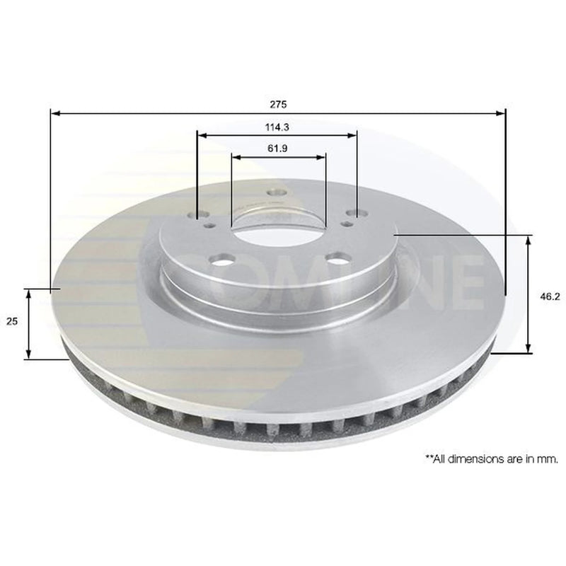 Comline Front & Rear Brake Discs & Pads fits Toyota Prius Plus 2011 on 1.8