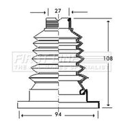 First Line Drive Shaft Bellow Kit Front Left Thermoplast fits Audi 80 B1