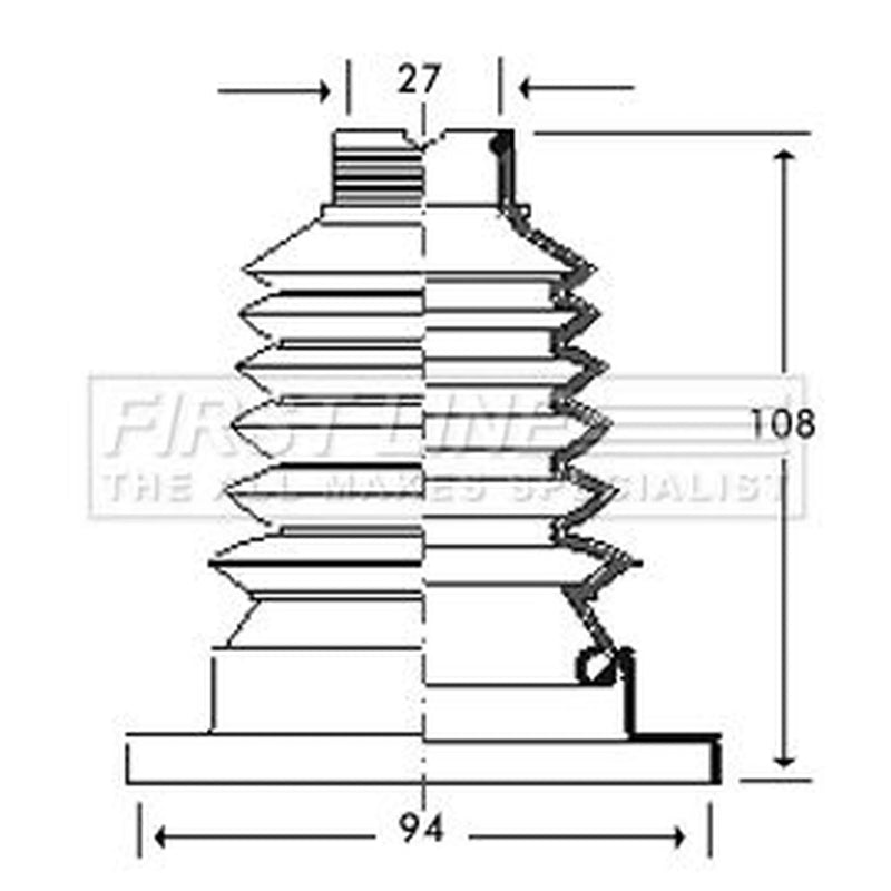 First Line Drive Shaft Bellow Kit Front Left Thermoplast fits Audi 80 B1