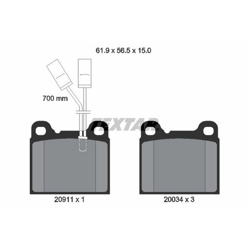 Textar Front Brake Pad Set 2091101