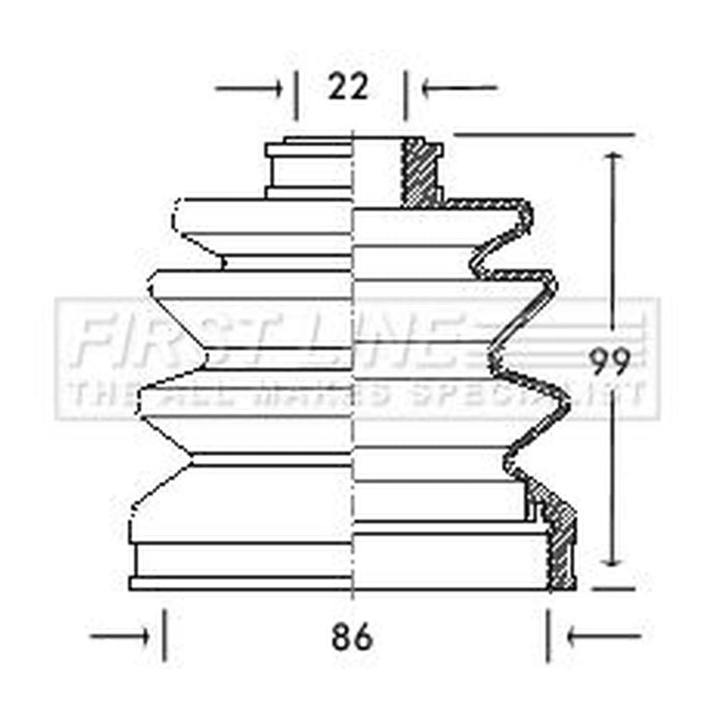 First Line Drive Shaft Bellow Kit Front Left fits Nissan 100NX 1990-1994 1.6