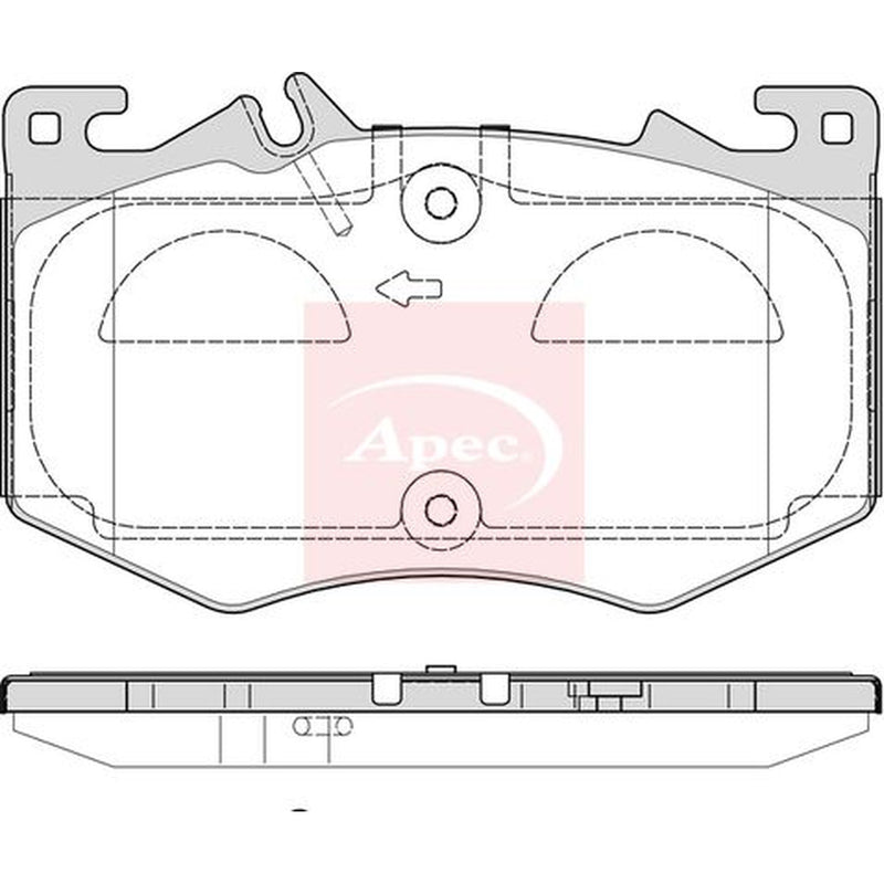 Apec Front Brake Pad Set fits Mercedes-Benz A-Class 2018 on 177.051