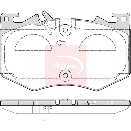 Apec Front Brake Pad Set fits Mercedes-Benz A-Class 2018 on 177.051