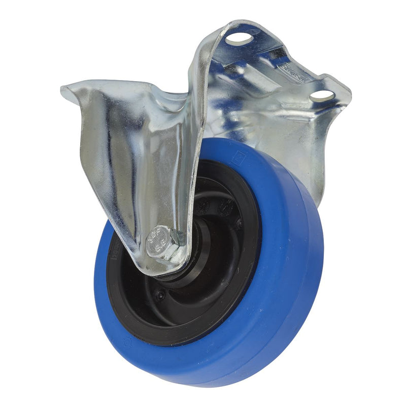 Sealey Castor Wheel Fixed Plate100mm SCW3100FP Sealey - Dynamic Drive
